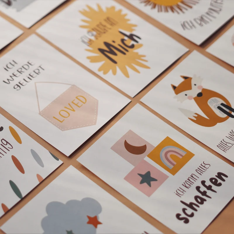 Modern Kids Art - Affirmationskarten für Kinder und Jugendliche (Kartenset)