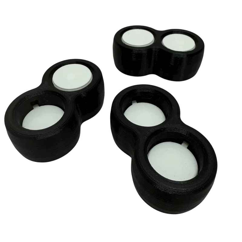 Black and White Dual Button