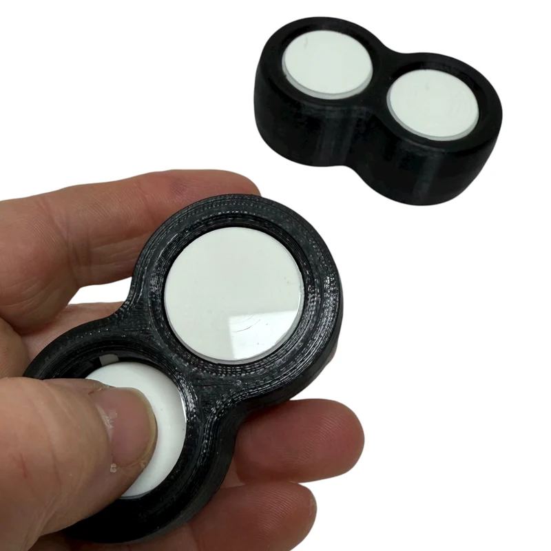 Black and White Dual Button