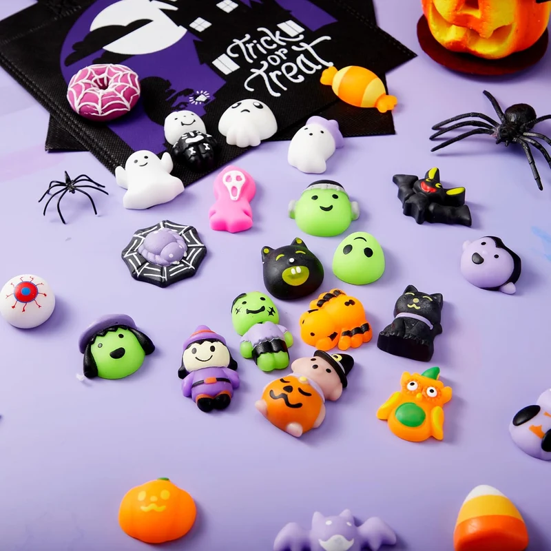 JOYIN 48 PCS Halloween Mochi Squishy Toys - Party Favors for Kids
