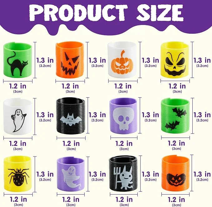 JOYIN 36 PCS Halloween Coil Spring Toys - Party Favors for Kids