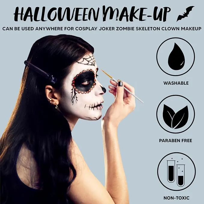 JOYIN 8 PCS Halloween Makeup Kit - Oil-Based Face & Body Paint Set