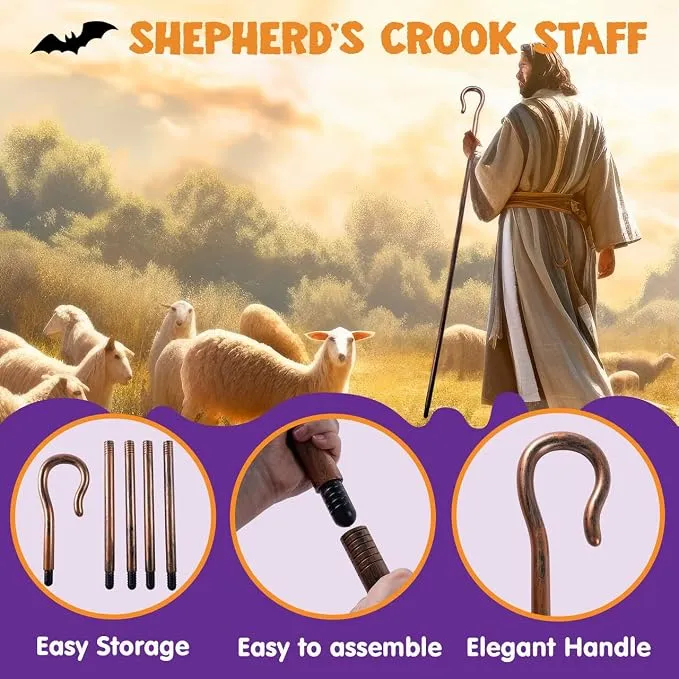 JOYIN Shepherd's Crook Staff - Halloween Costume Walking Cane