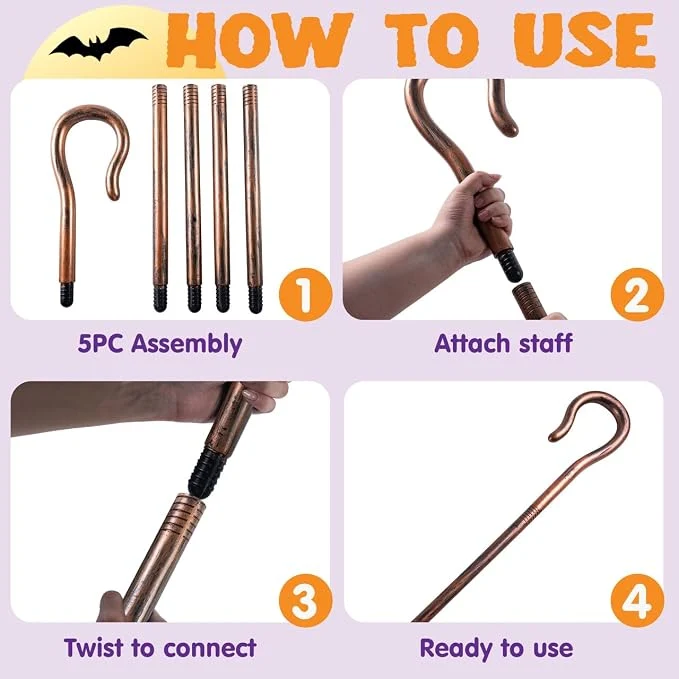 JOYIN Shepherd's Crook Staff - Halloween Costume Walking Cane
