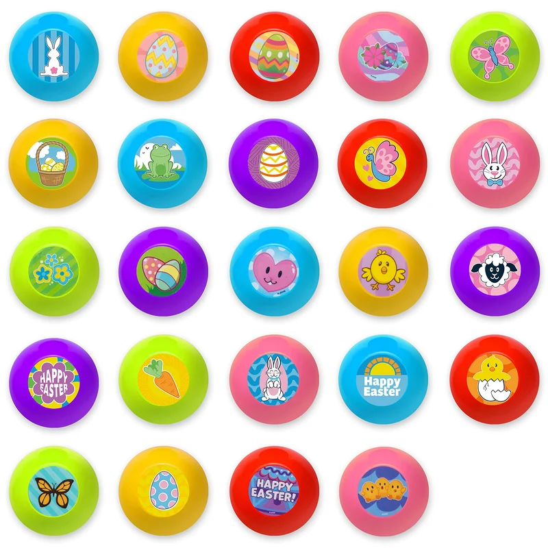 24 Pcs Easter Egg Stampers Self Inking Toys for Egg Hunt, Party Favors & Classroom Prizes