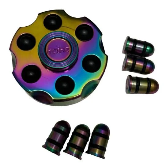 REVOLVER Spinner Fidget - Oil Slick Metal