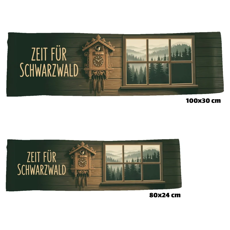 Schwarzwald Eishandtuch mit Kuckucksuhr - Zeit für Schwarzwald