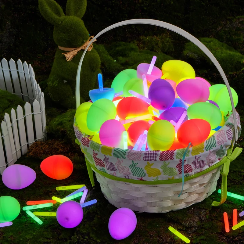 JOYIN 36 Pcs Easter Eggs with Mini Glow Sticks
