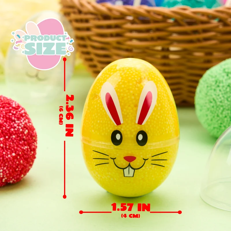 JOYIN 12 Pcs Easter Prefilled Eggs with Foam Squishy Toys