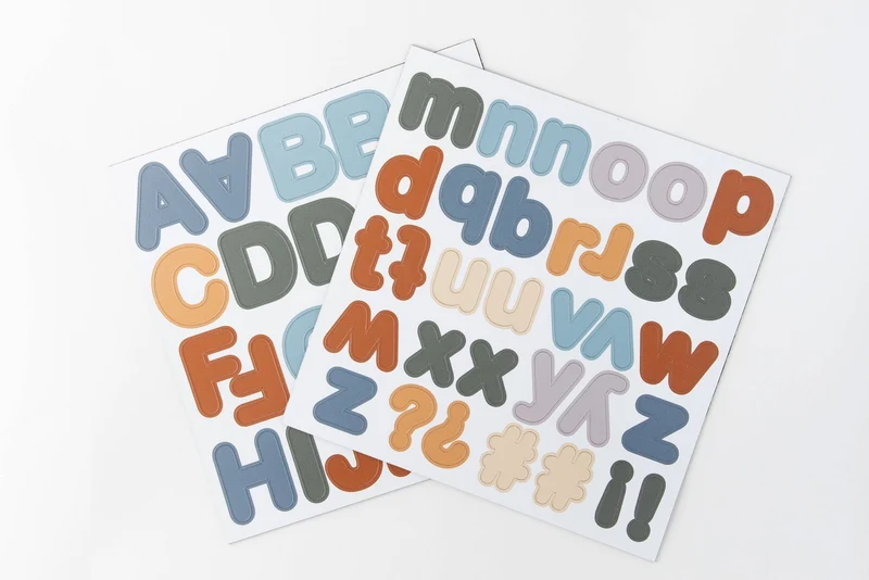 Ferflex Magnetische Buchstaben – Karamellblau – Set mit 125 Magneten