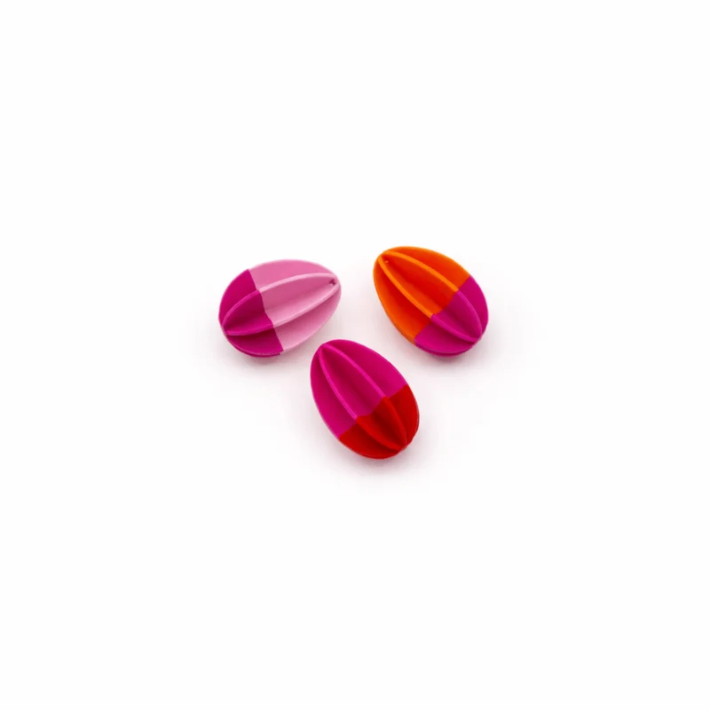 3 Ostereier zum Aufhängen - 3D Drucker - Pink Rosa Orange