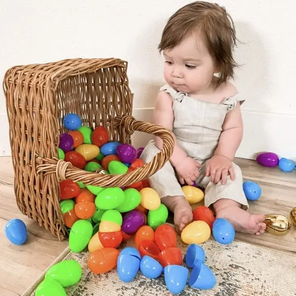 50PCS Plastic Easter Eggs Bulk Fillable for Easter Hunt