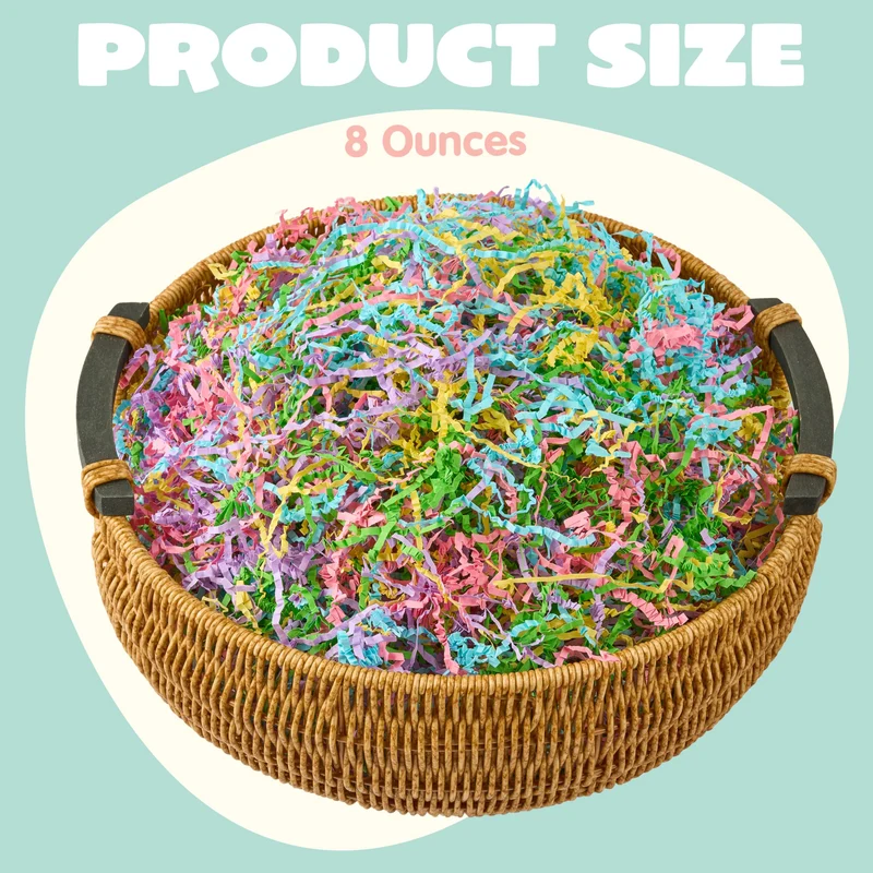 JOYIN 8 oz Easter Shredded Paper Grass