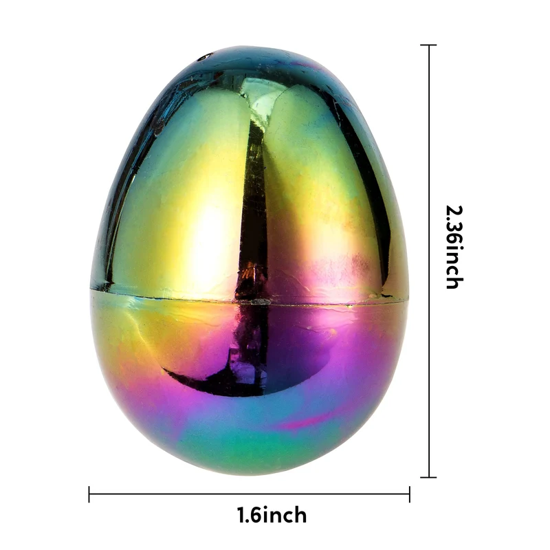 JOYIN 24 Pcs 2.3 Inch Metallic Plastic Easter Eggs