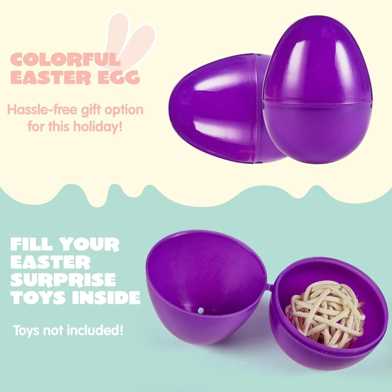 500Pcs Easter Eggs Bright Color Plastic Fillable For Easter Hunt Party Favors