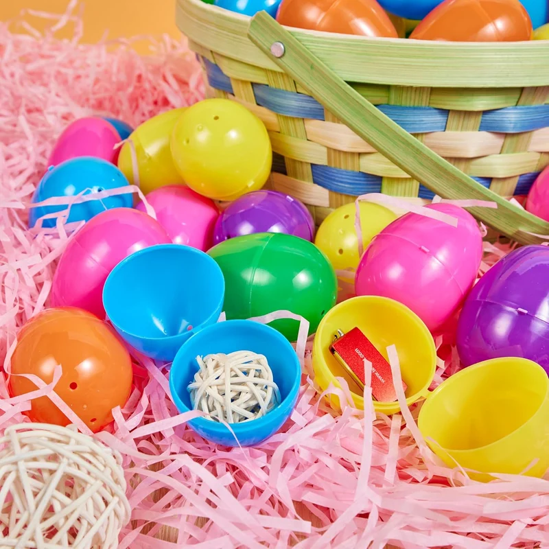 500Pcs Easter Eggs Bright Color Plastic Fillable For Easter Hunt Party Favors