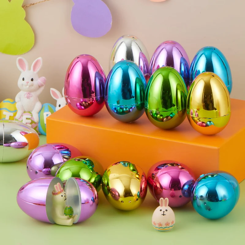 72PCS 3.15" Metallic Easter Eggs for Easter Hunt