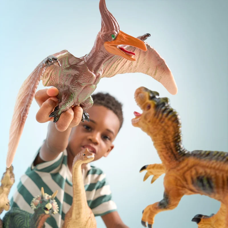 JOYIN 6Pcs Big Soft Dinosaur Toys Set for Toddlers