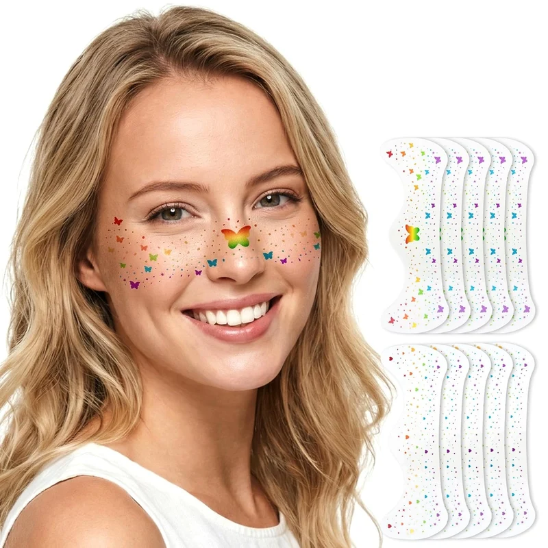 JOYIN 10 Pcs Pride Glitter Temporary Tattoos
