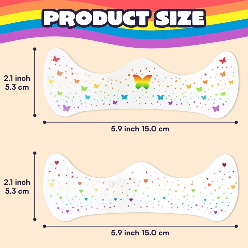 JOYIN 10 Pcs Pride Glitter Temporary Tattoos