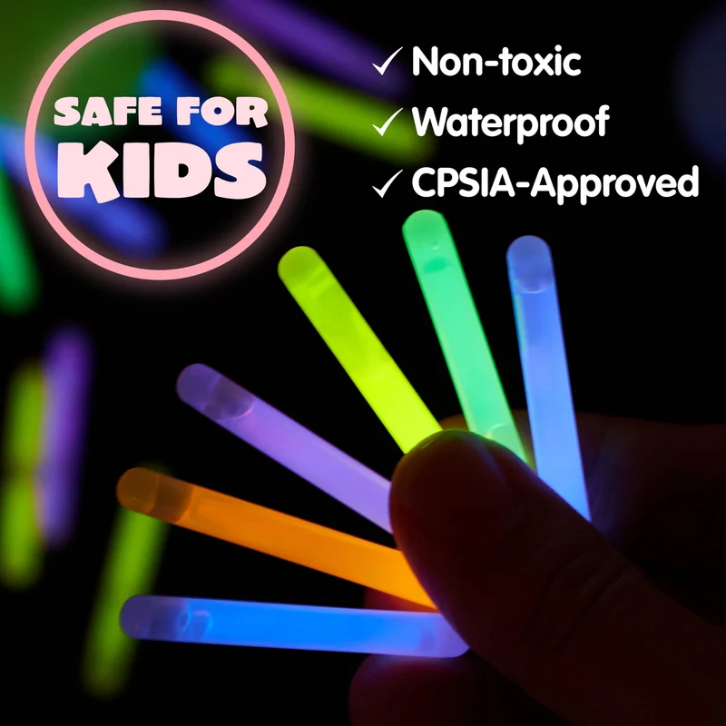 72Pcs Glow in the Dark Easter Eggs with Mini Glow Sticks for Kids Party Favors