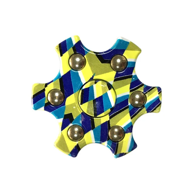 New Spinner Fidget -6 angle Yellow blue