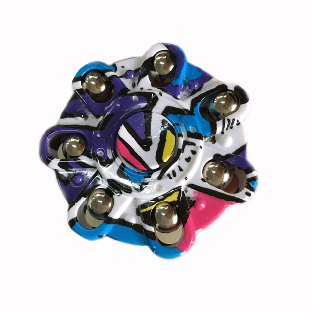 New Tri-Spinner Fidget -7 round blue color