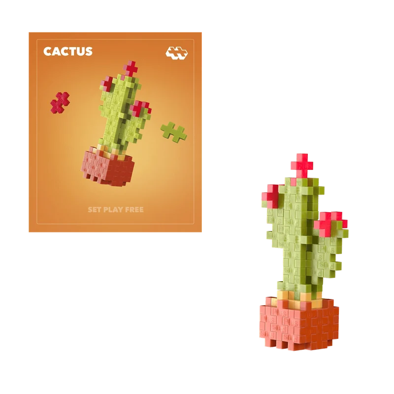 Plus-Plus Kreativ Bausteine Pflanzen Kaktus (Calm Cactus) orange