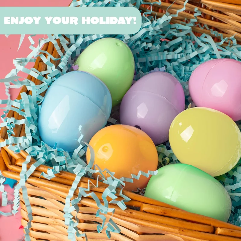 50PCS Pastel Easter Egg Shell Bulks for Easter Hunt 2.3"