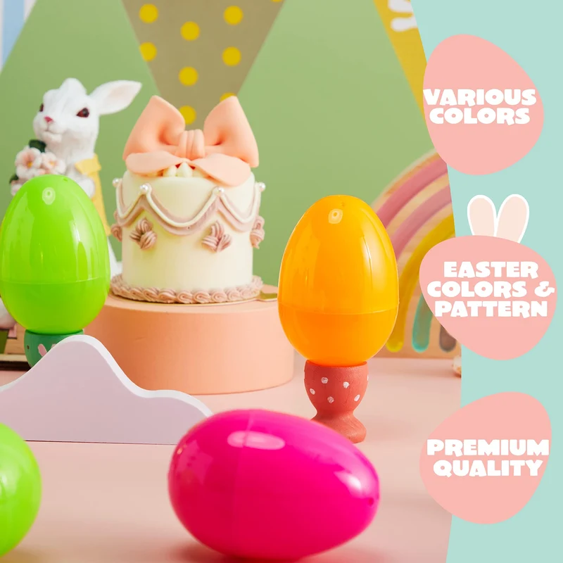 50PCs Large Empty Eggshells Fillable for Easter Hunt 3.15"