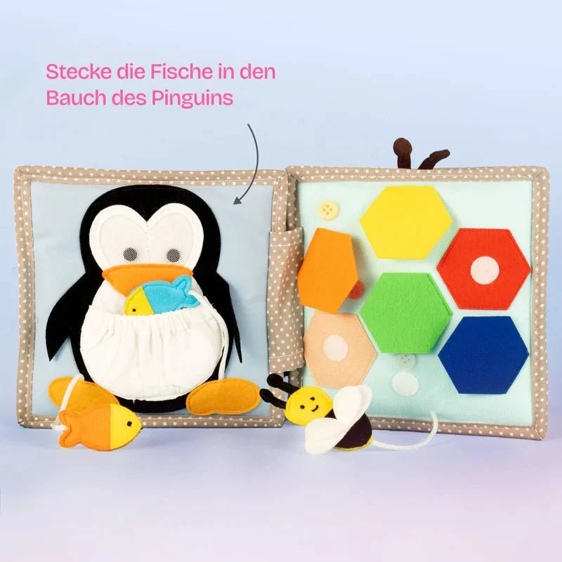 Mini Quiet Book "Schillernder Papagei" (ab 6 Monate)