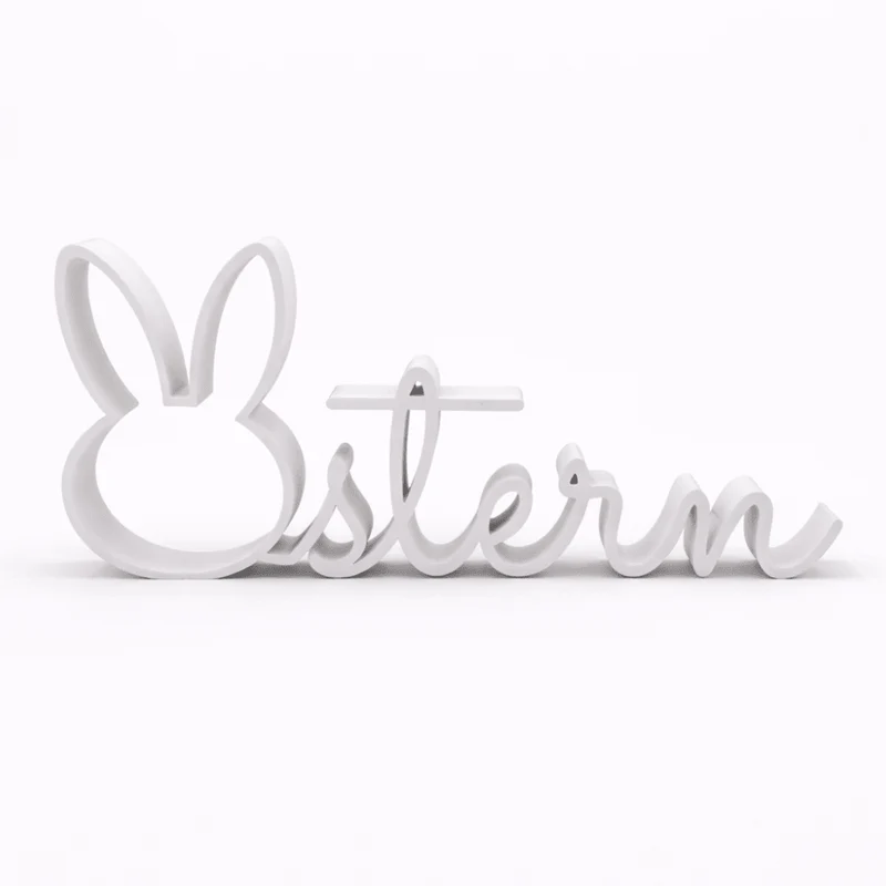 3D-Drucker Schriftzug „Ostern“ – weiß