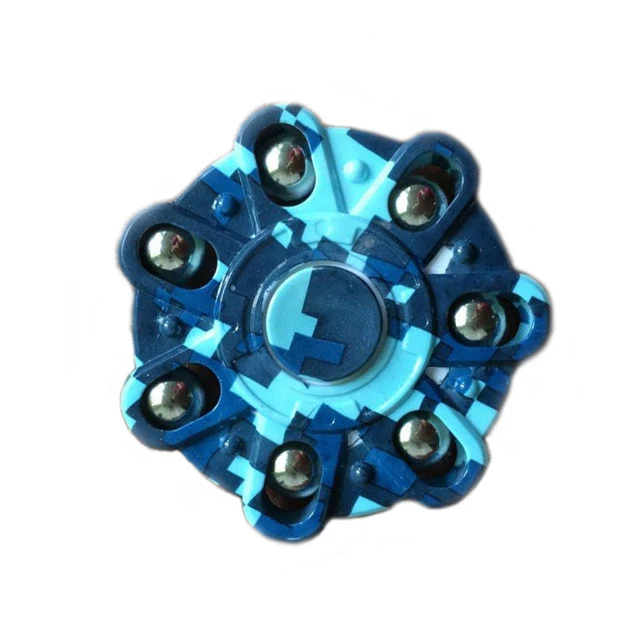 New Tri-Spinner Fidget - Camouflage Blue