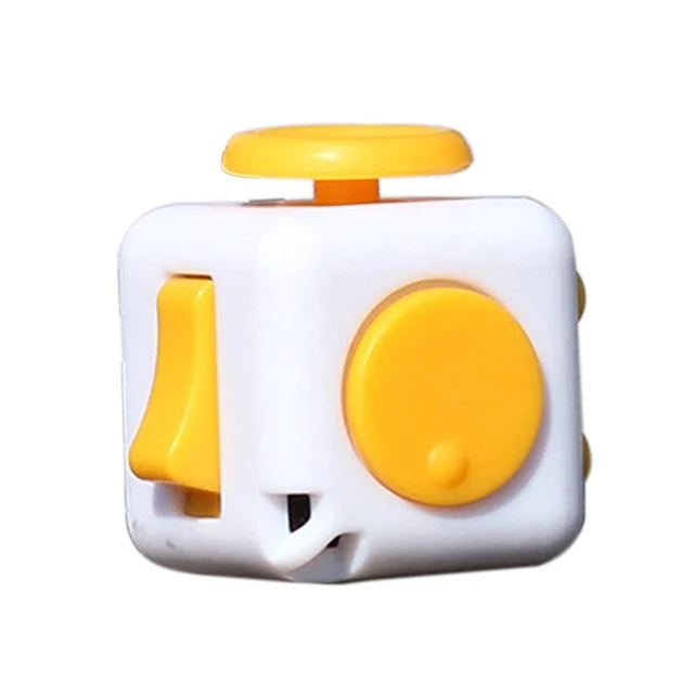 Fidget Cube - White / Yellow