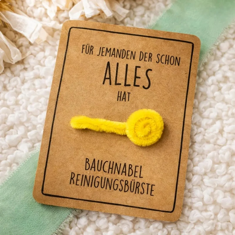 Bauchnabelreinigungsbürste – Lustige Scherzartikel Bürste für den Bauchnabel