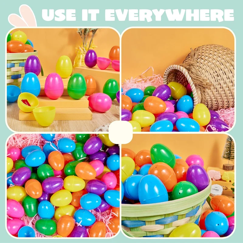 1500 PCS 2.3" Easter Eggs Shell Bulks for Easter Hunt