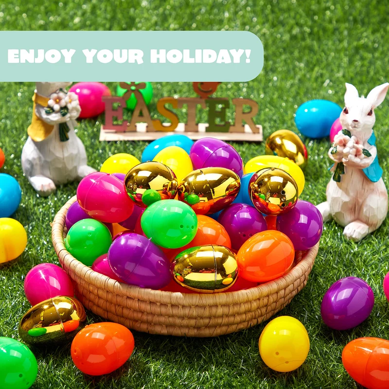 500PCS Plastic Easter Eggs Bulk Fillable for Easter Hunt Party