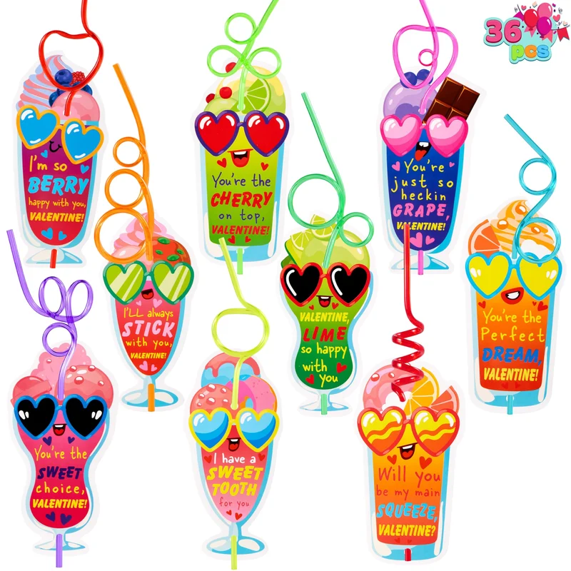 Joyin 24-Pack Valentine's Day Teddy Bears with Heart Cards | Bulk Classroom Party Favors, Kids Gift Exchange for Boys & Girls (Assorted Colors)