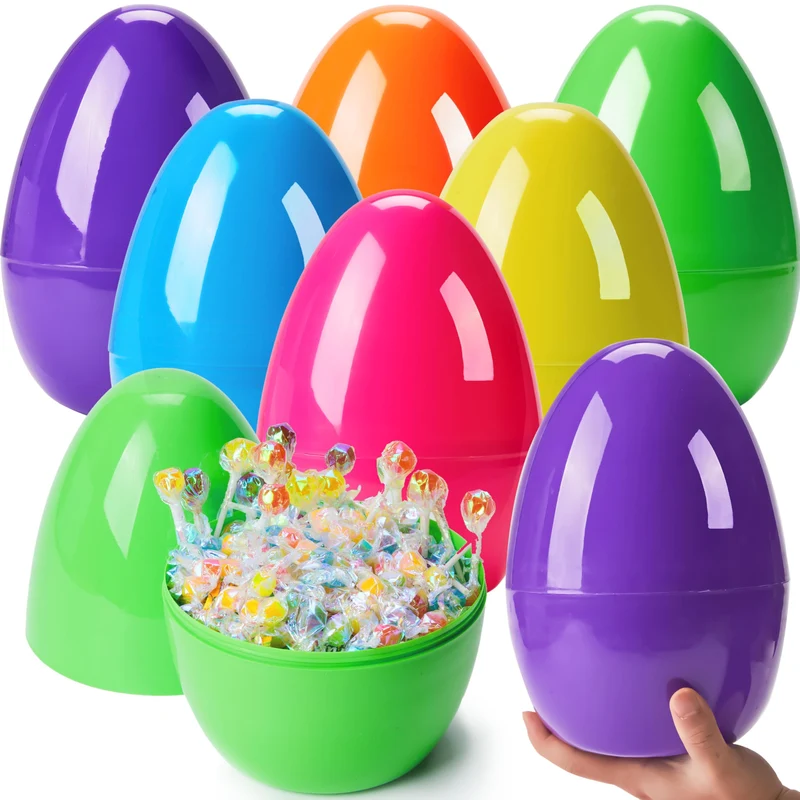 8PCS 10" Jumbo Easter Eggs Fillable for Easter Eggs Hunt