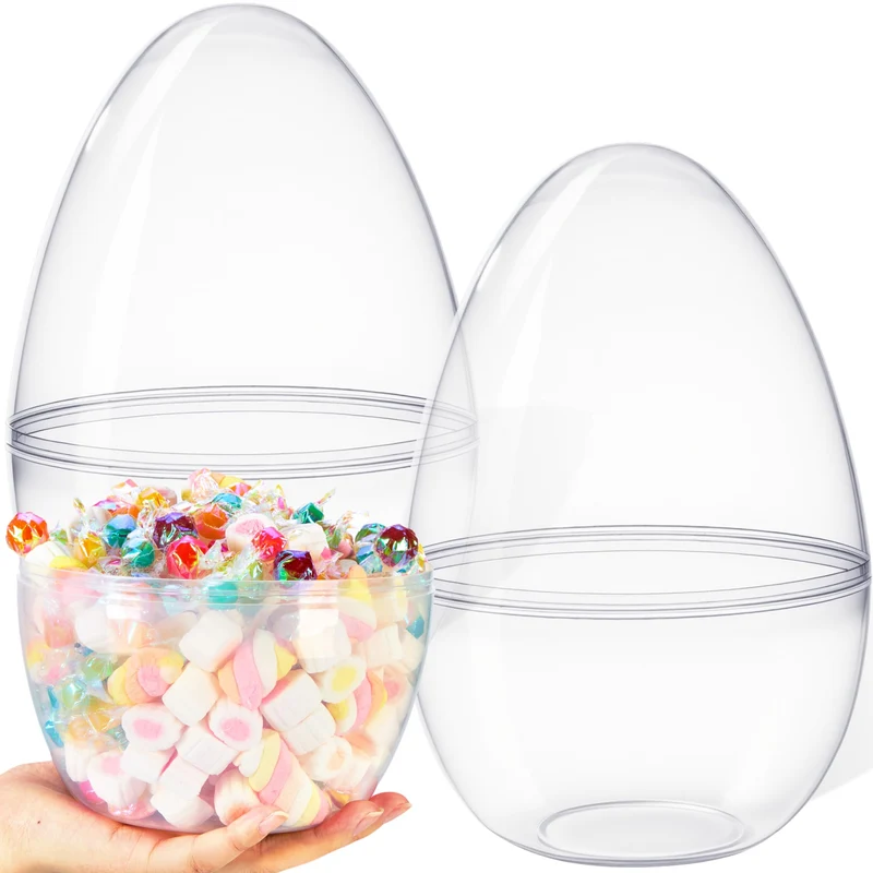 2PCS 10" Transparent Jumbo Easter Egg