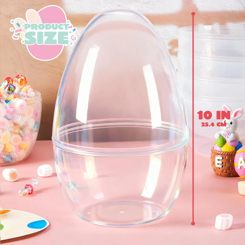 2PCS 10" Transparent Jumbo Easter Egg