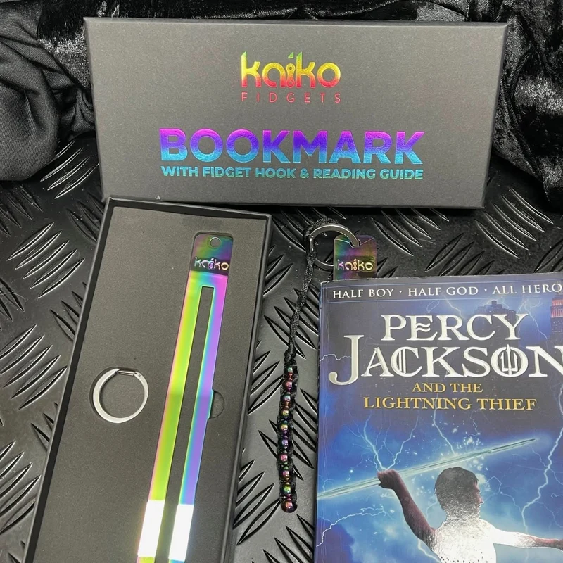 Metal Bookmark with Fidget Hook & Reading Guide