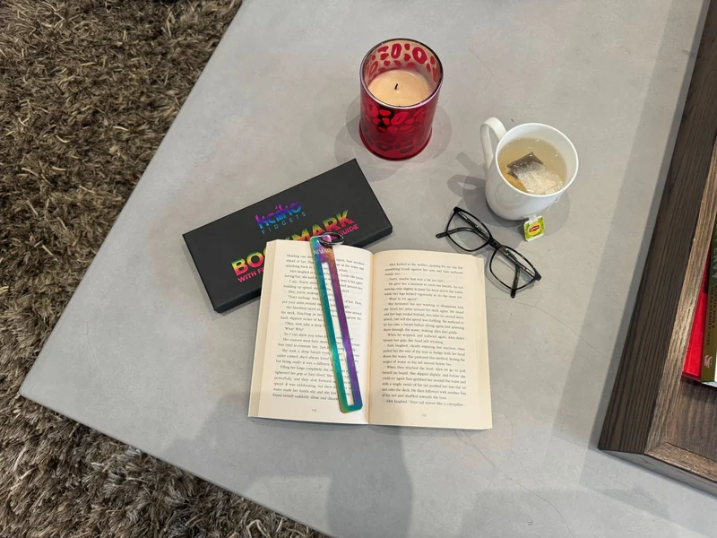 Metal Bookmark with Fidget Hook & Reading Guide