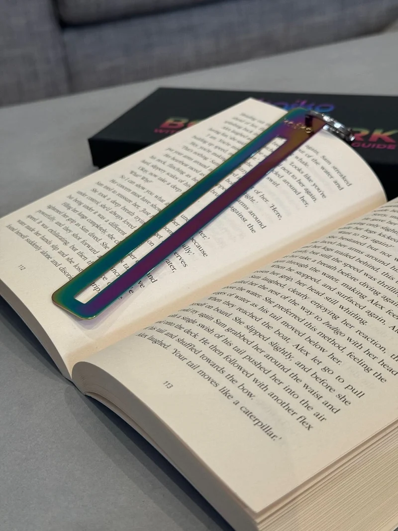 Metal Bookmark with Fidget Hook & Reading Guide
