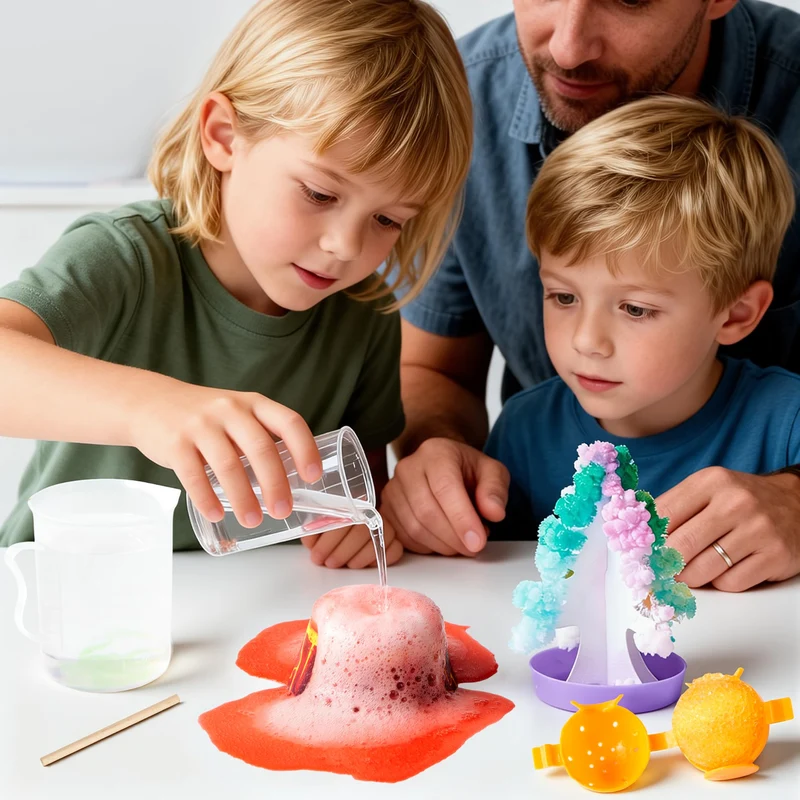 4pcs Jumbo Easter Science Experiment Prefilled Eggs