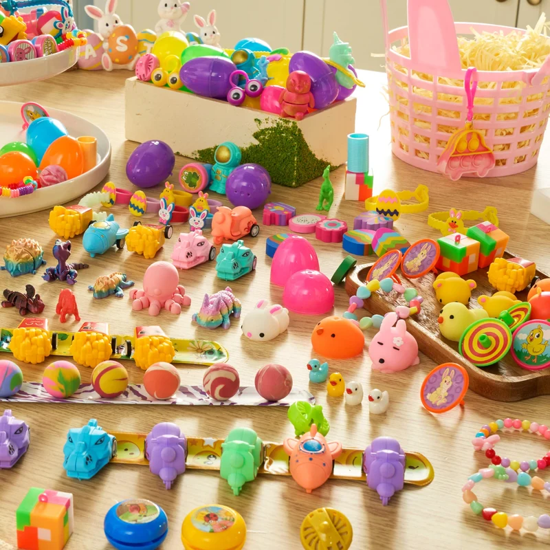 200Pcs Prefilled Easter Eggs with Assorted Toys for Easter Eggs Bulk