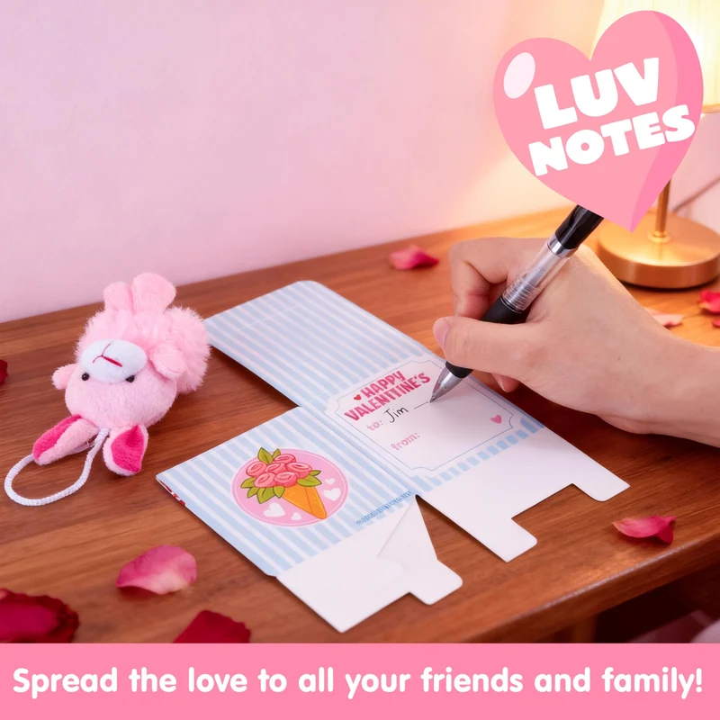 JOYIN 24 Pcs Valentine's Day Plush Toys with Boxes