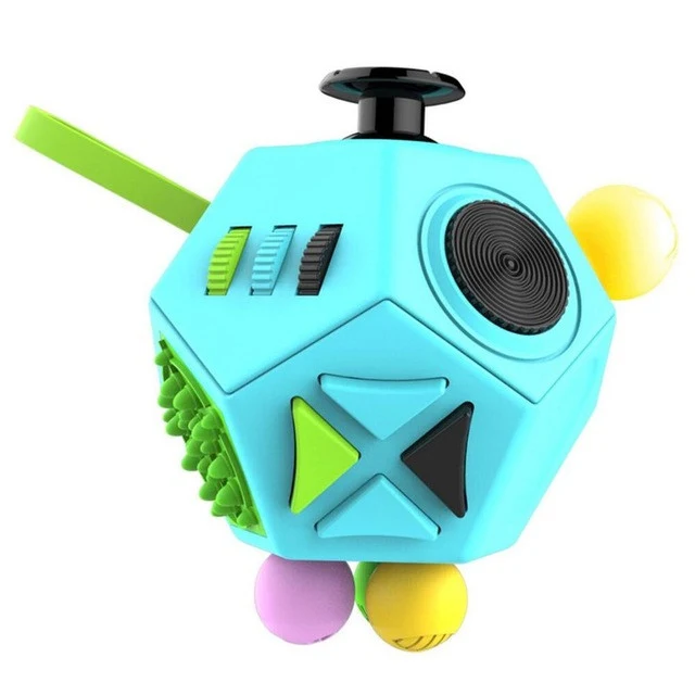 12-Sided Fidget Cube - Blue Azul