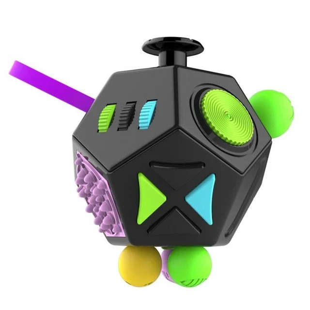 12-Sided Fidget Cube - Black