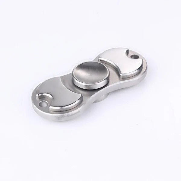 Fidget Spinner Finger Spinner Silver Duo Anti Stress Handspinner